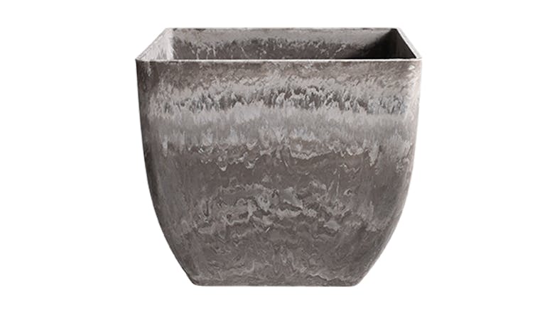 Soga 32cm Square Resin Planter - Rock Grey