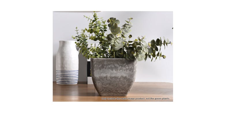 Soga 32cm Square Resin Planter - Rock Grey