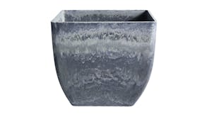 Soga 32cm Square Resin Planter - Green/Grey