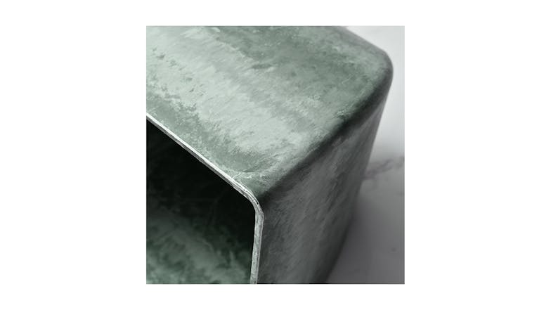 Soga 27cm Square Resin Planter - Green/Grey