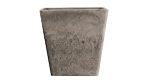 Soga 27cm Square Resin Pot Planter - Sand Grey