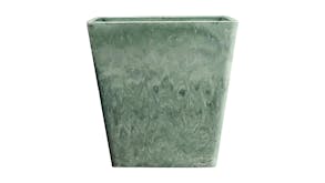 Soga 27cm Square Tapered Resin Planter - Green/Grey