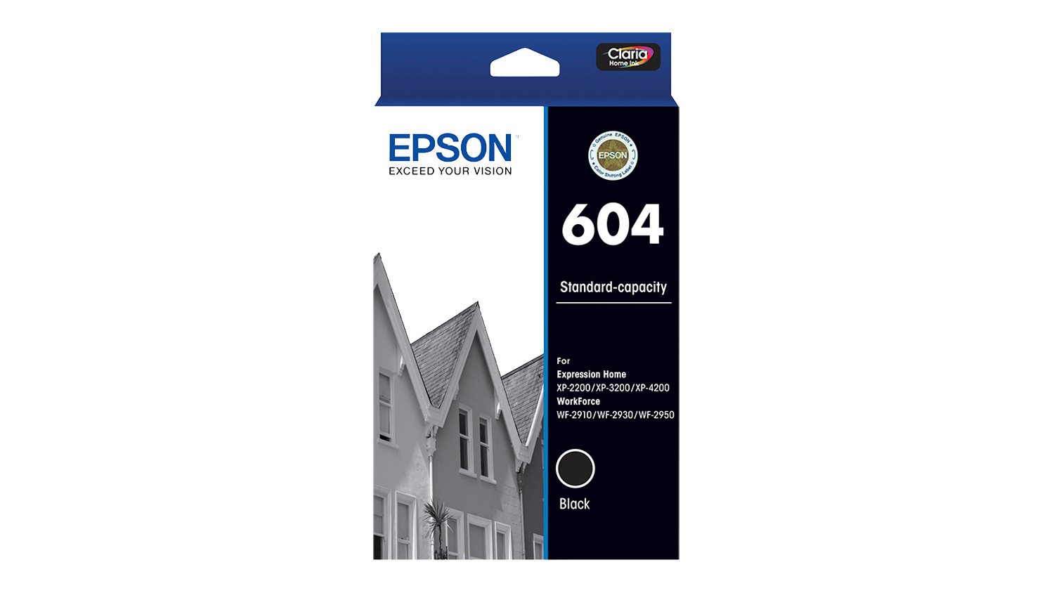 Epson 604 black ink cartridge box, standard capacity, for Expression Home and WorkForce printers