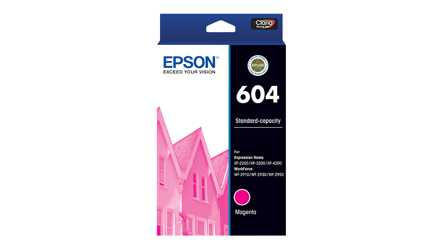 Epson 604 magenta ink cartridge box, standard capacity, for Expression Home and WorkForce printers