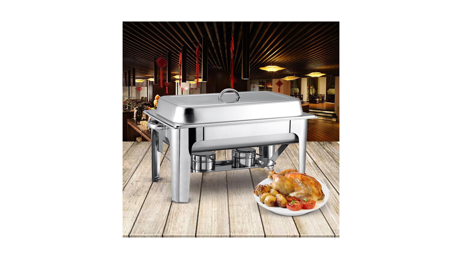 Soga 9.0L Food Warmer Chafing Dish Stainless Steel Harvey Norman