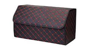 Soga Car Boot Storage Box Large - Black/Red