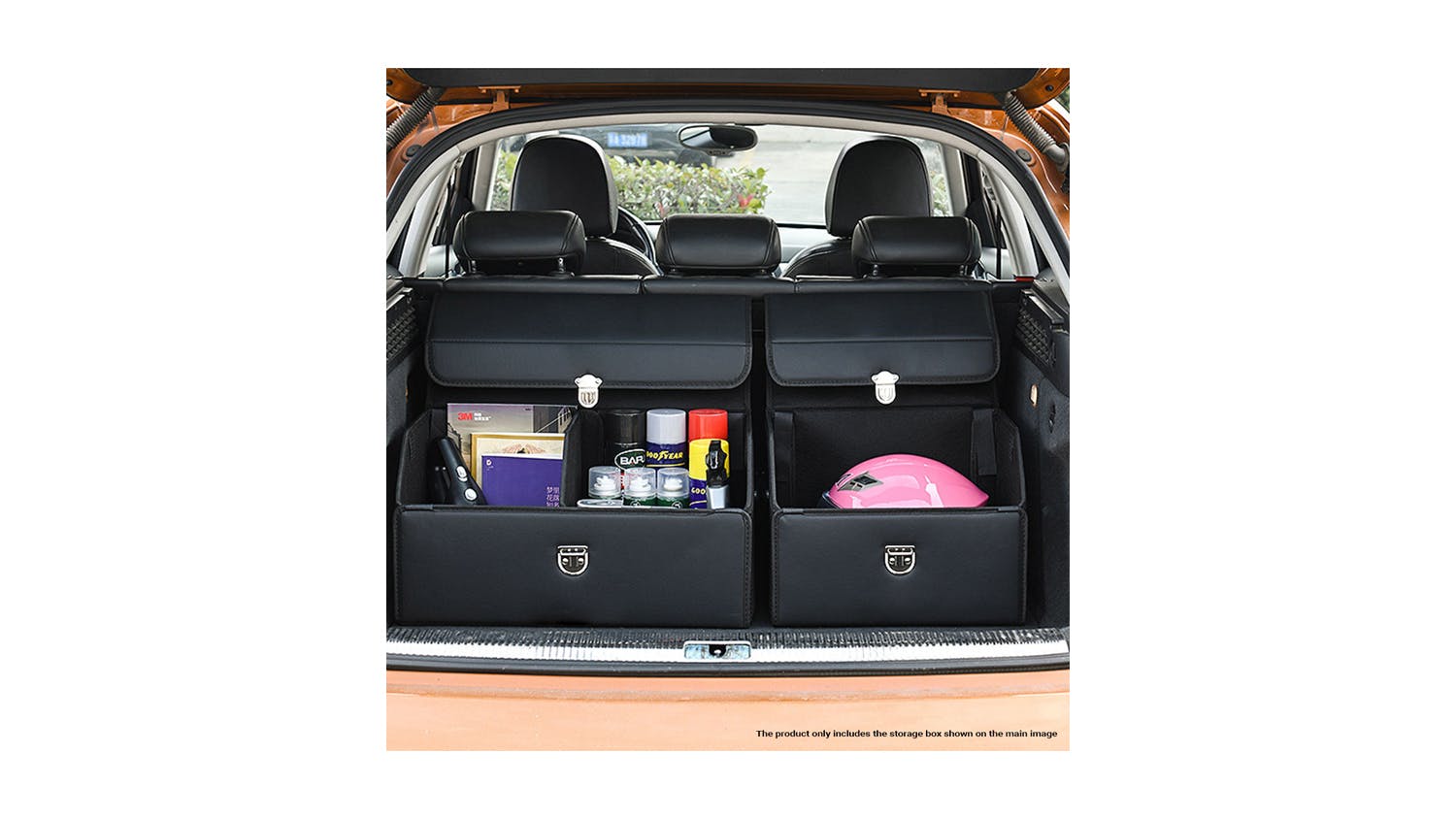 Soga Car Boot Storage Box With Lock Medium - Black