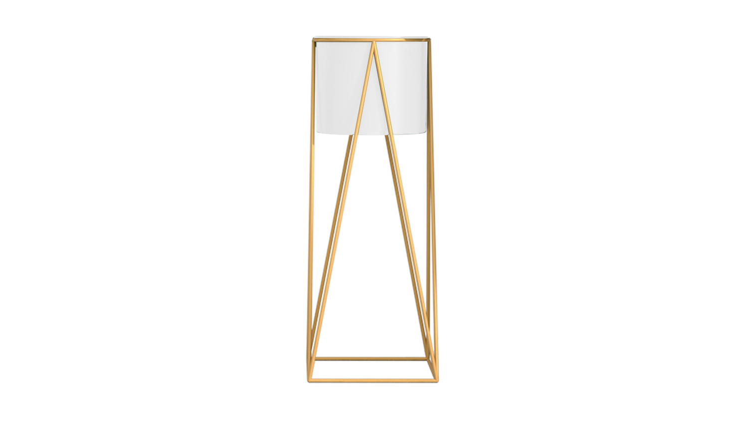 Soga 70cm Wire Metal Pot Plant Stand - White