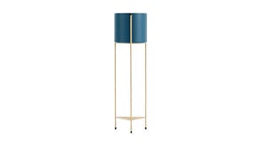Soga 81cm 2 Layer Plant Stand - Gold/Blue