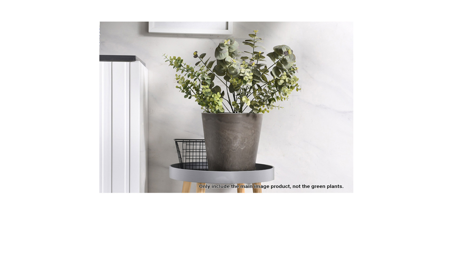 Soga 27cm Round Tapered Resin Planter - Rock Grey