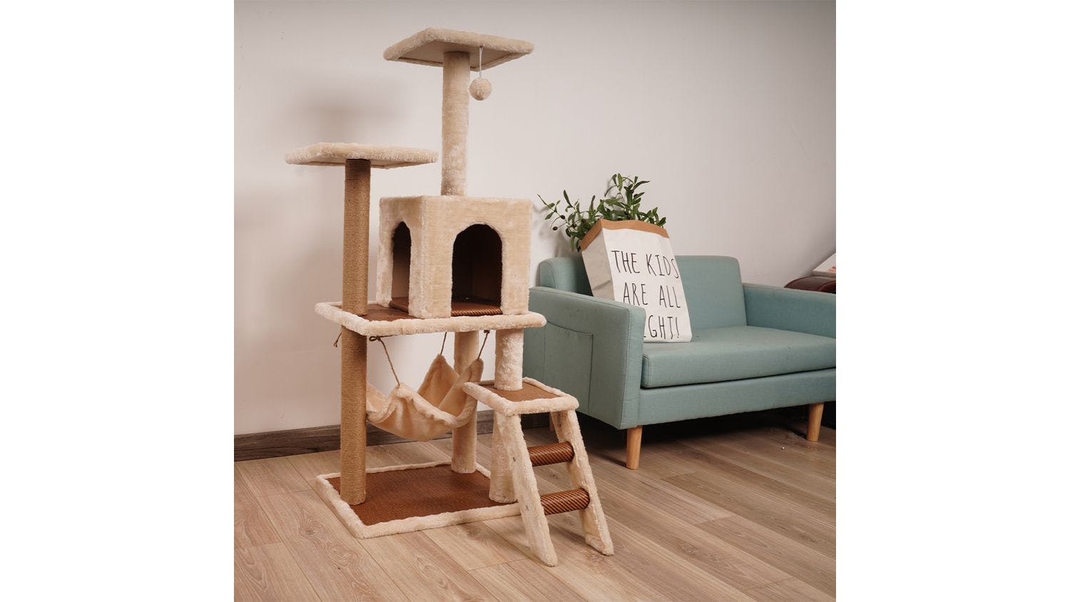 Furtastic Cat Tree 125cm - Beige