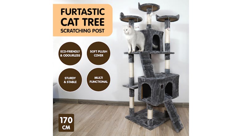 Furtastic Cat Tree 170cm - Dark Grey