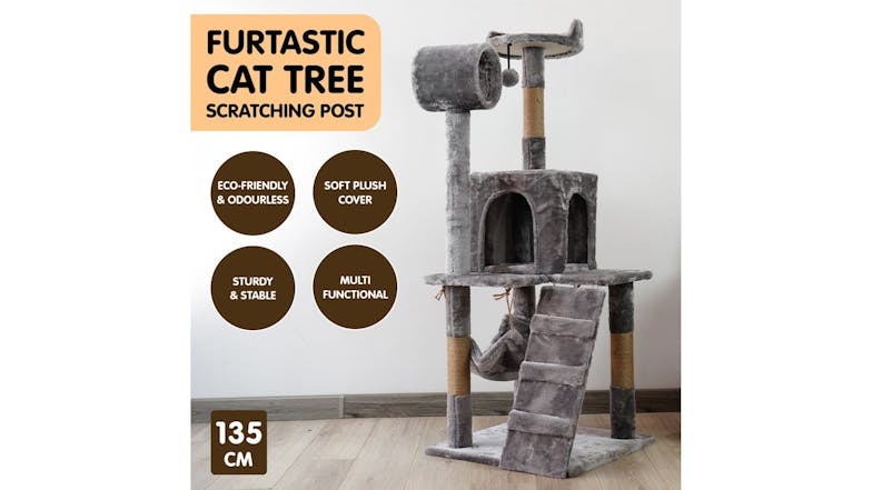 Furtastic Cat Tree 135cm - Silver Grey