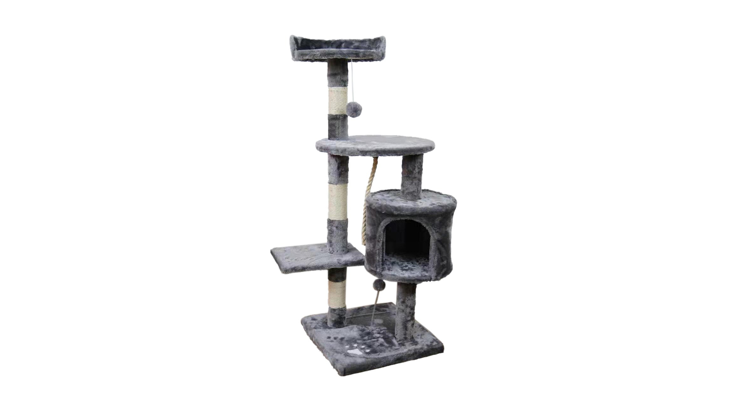 Furtastic Cat Tree 110cm - Silver Grey