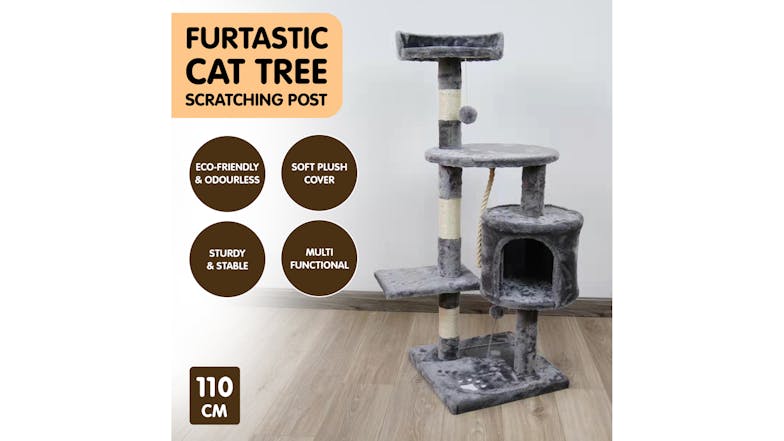 Furtastic Cat Tree 110cm - Silver Grey