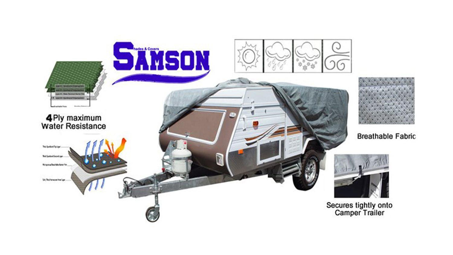 Samson 10-12ft Trailer Camper Cover