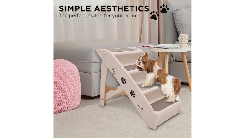 Furtastic Foldable Pet Stairs 50cm - White