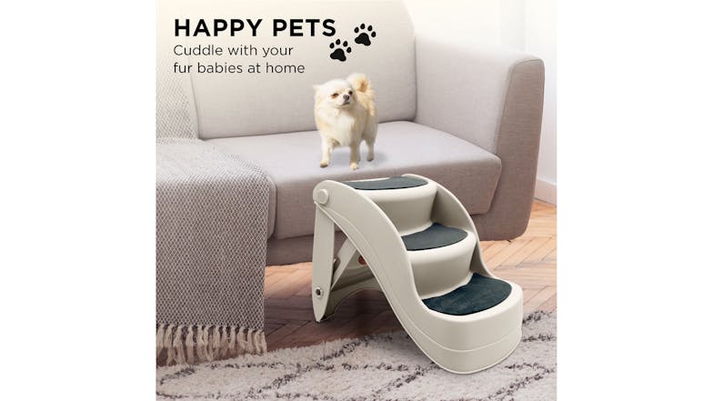 Furtastic Foldable Pet Stairs 38cm - White