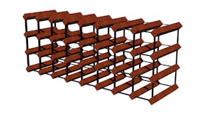 Wine Rack Store 32 Bottle Classic Line Wine Rack - Mahogany Brown