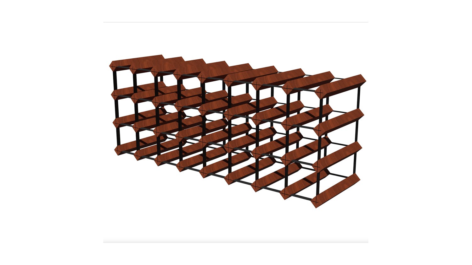 Wine Rack Store 32 Bottle Classic Line Wine Rack - Mahogany Brown