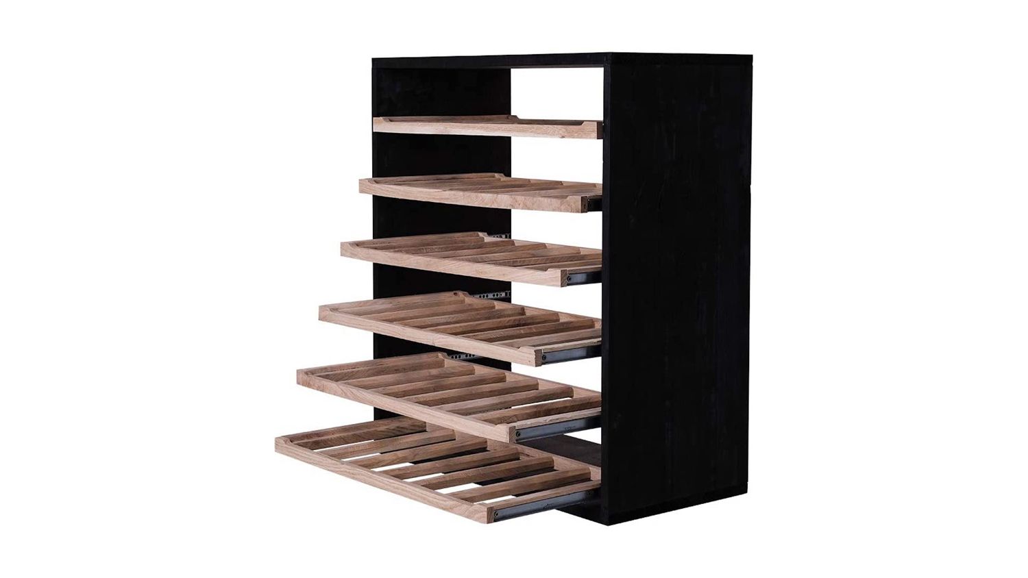 Wine Rack Store 36 Bottle Shelves Wine Rack - Rich Black