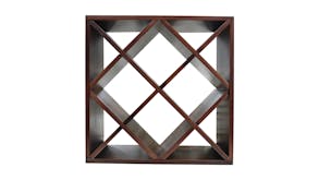 Wine Rack Store 30 Bottle Diamond Cube Wine Rack - Mahogany Brown