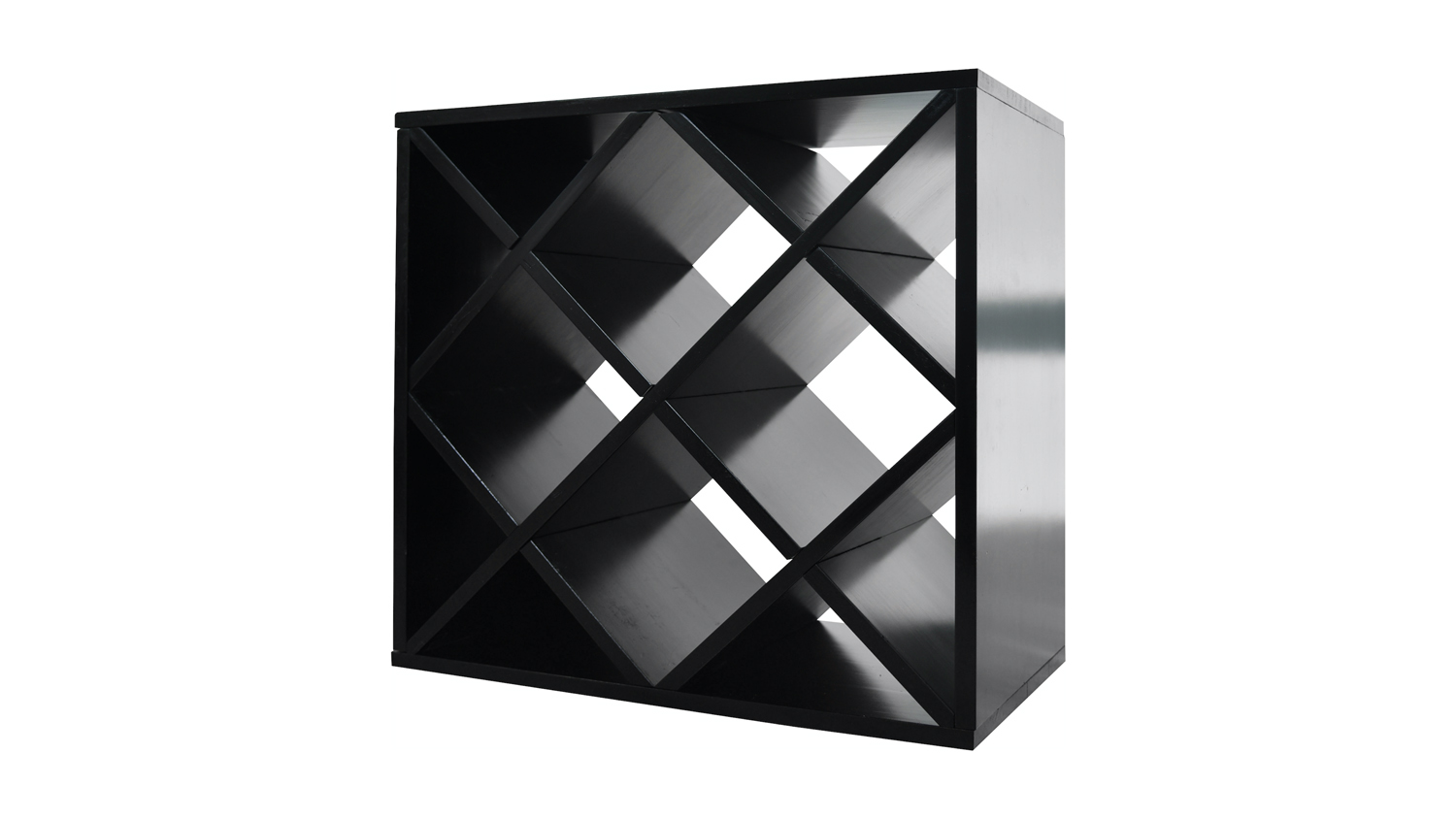 Wine Rack Store 30 Bottle Diamond Cube Wine Rack - Rich Black