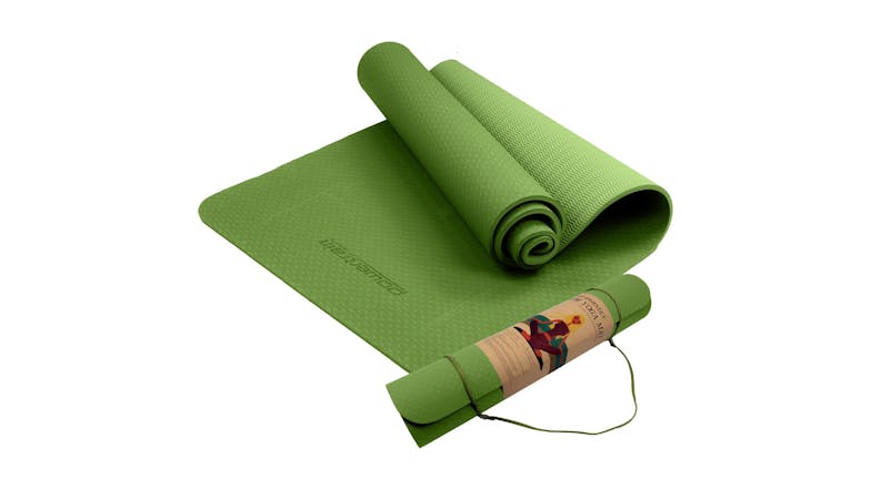 Powertrain 6mm Eco-Friendly TPE Yoga Exercise Mat - Green