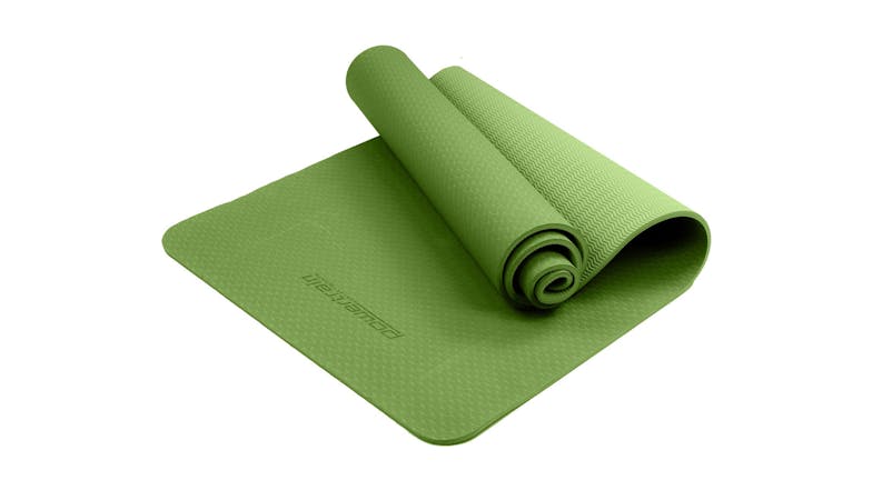 Powertrain 6mm Eco-Friendly TPE Yoga Exercise Mat - Green