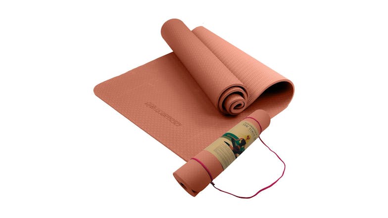 Powertrain 6mm Eco-Friendly TPE Yoga Exercise Mat - Pink