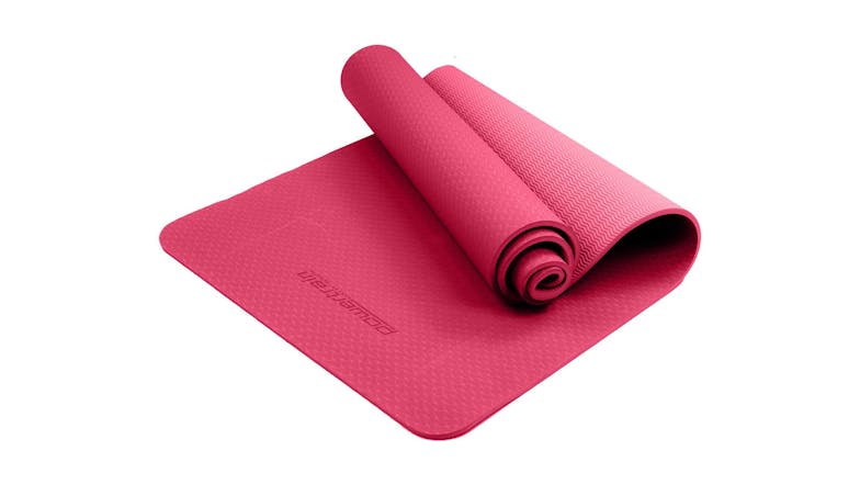 Powertrain 6mm Eco-Friendly TPE Yoga Exercise Mat - Rose Pink