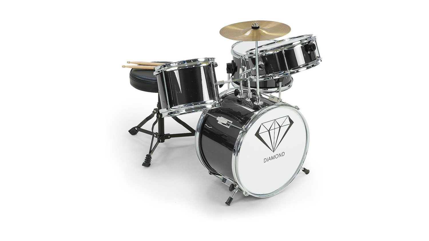 Karrera Childrens 4 Piece Drum Kit - Black