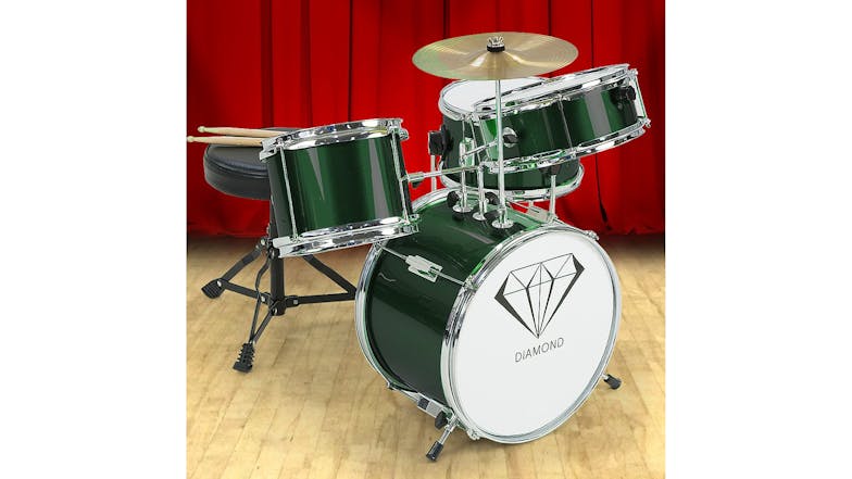 Karrera Childrens 4 Piece Drum Kit - Green