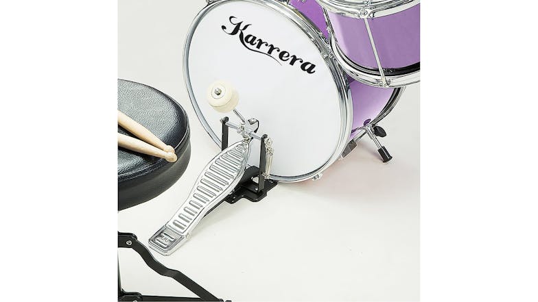 Karrera Childrens Drum Kit 4 Piece - Purple