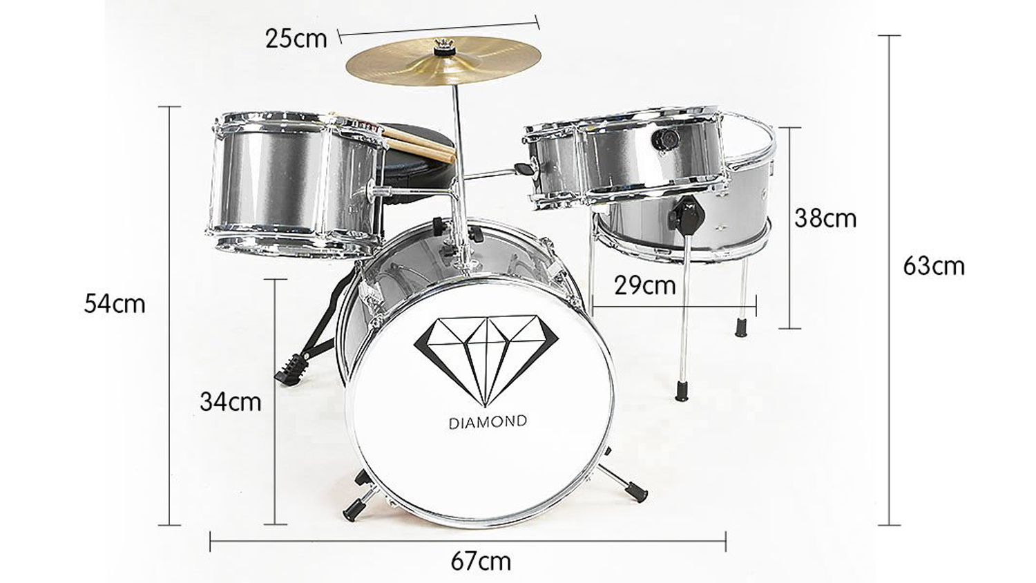Karrera Childrens 4 Piece Drum Kit