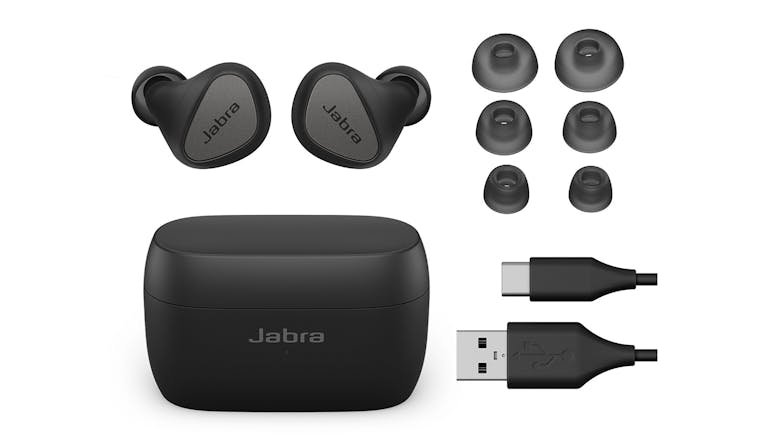 Jabra Elite 5 Hybrid Active Noise Cancelling True Wireless In-Ear Headphones - Titanium Black