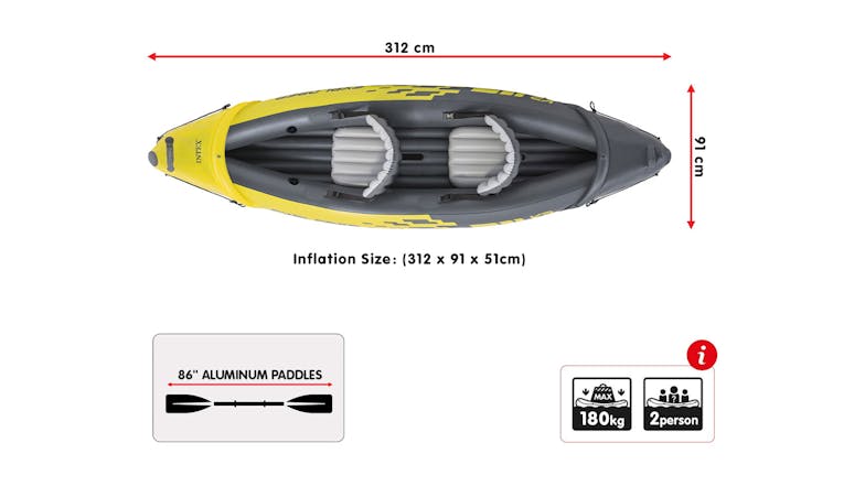 Intex Explorer K2 2-Seater Inflatable Kayak