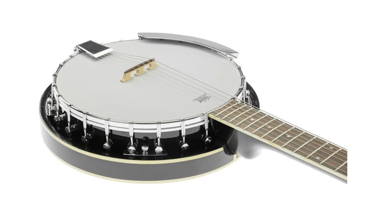 Karrera 6 String Resonator Banjo - Black