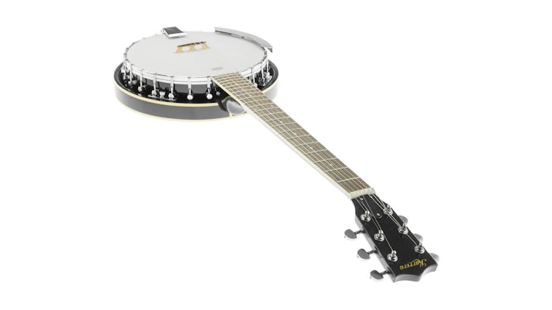 Karrera 6 String Resonator Banjo - Black