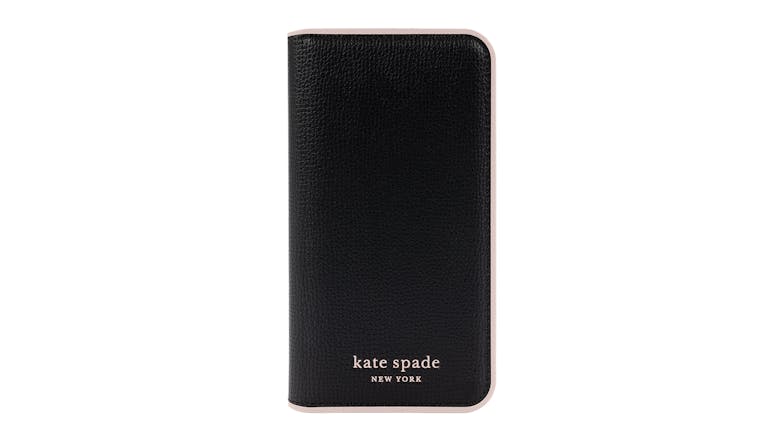 Kate Spade New York Folio Case for iPhone 14 - Black