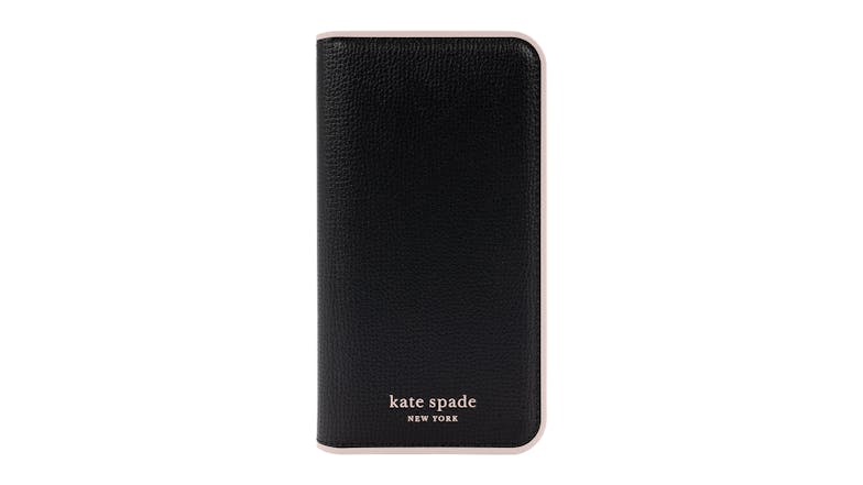 Kate Spade New York Folio Case for iPhone 14 Plus - Black