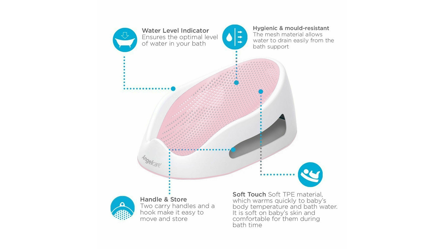 Angelcare Baby Bath Support Pink Harvey Norman New Zealand