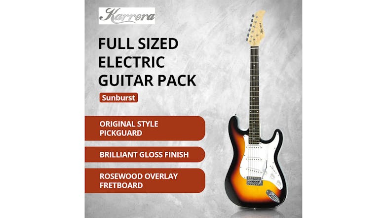 Karrera Full Size Electric Guitar - Sunburst