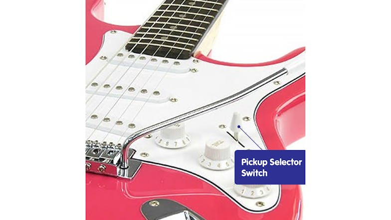 Karrera Full Size Electric Guitar - Pink