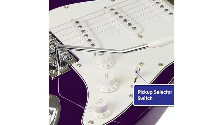 Karrera Full Size Electric Guitar - Purple