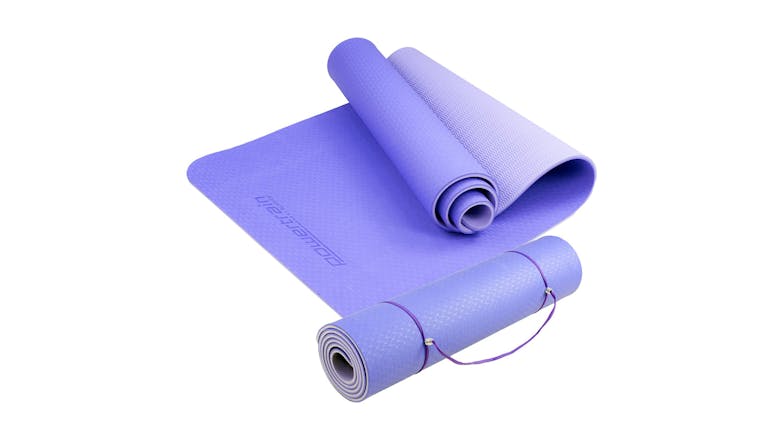 Powertrain 8mm Eco-Friendly TPE Yoga Exercise Mat - Light Purple