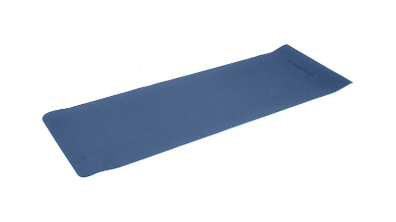 Powertrain 8mm Eco-Friendly TPE Yoga Exercise Mat - Dark Blue