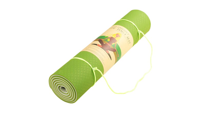 Powertrain 8mm Eco-Friendly TPE Yoga Exercise Mat - Green