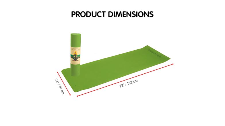 Powertrain 8mm Eco-Friendly TPE Yoga Exercise Mat - Green