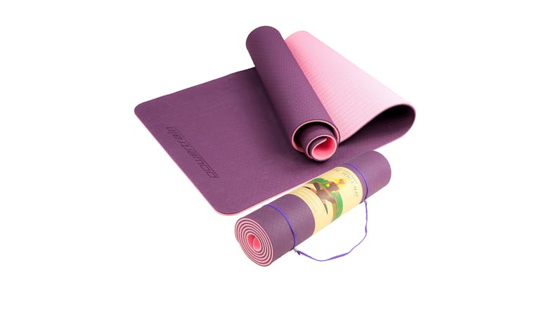 Powertrain 8mm Eco-Friendly TPE Yoga Exercise Mat - Dark Purple